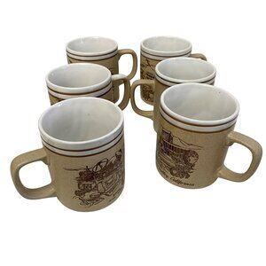 Vintage Smith Mug Set  Western Silicon Valley Made In Japan 1985 Ceramic Rustic